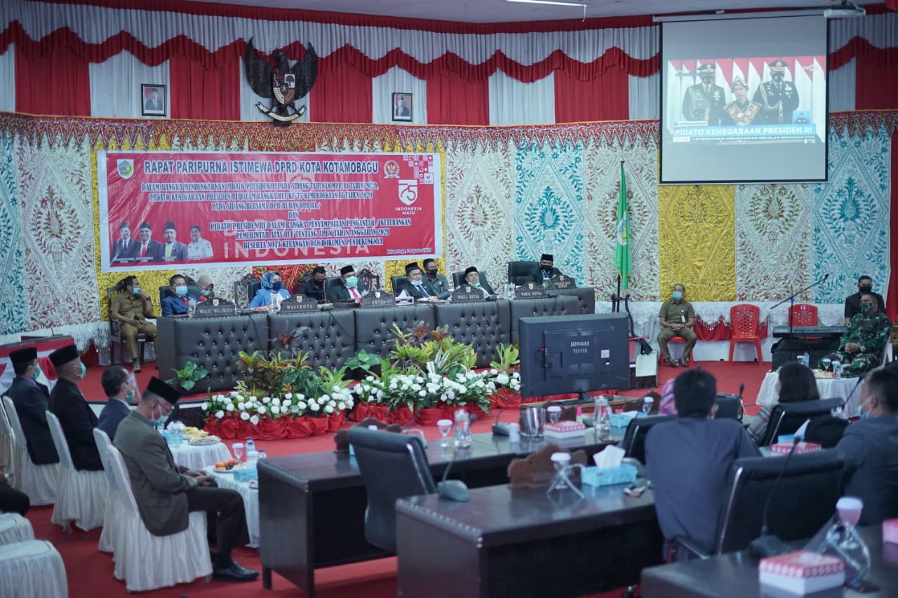 Sidang Paripurna Istimewa Mendengarkan Pidato Kenegaraan Presiden RI. Jumat (14/08/2020). (Foto: Danny Talot)